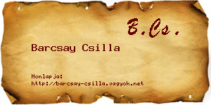 Barcsay Csilla névjegykártya