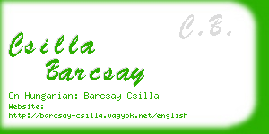 csilla barcsay business card